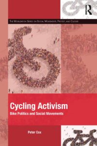 cycling activism red book cover with a bicycle wheel