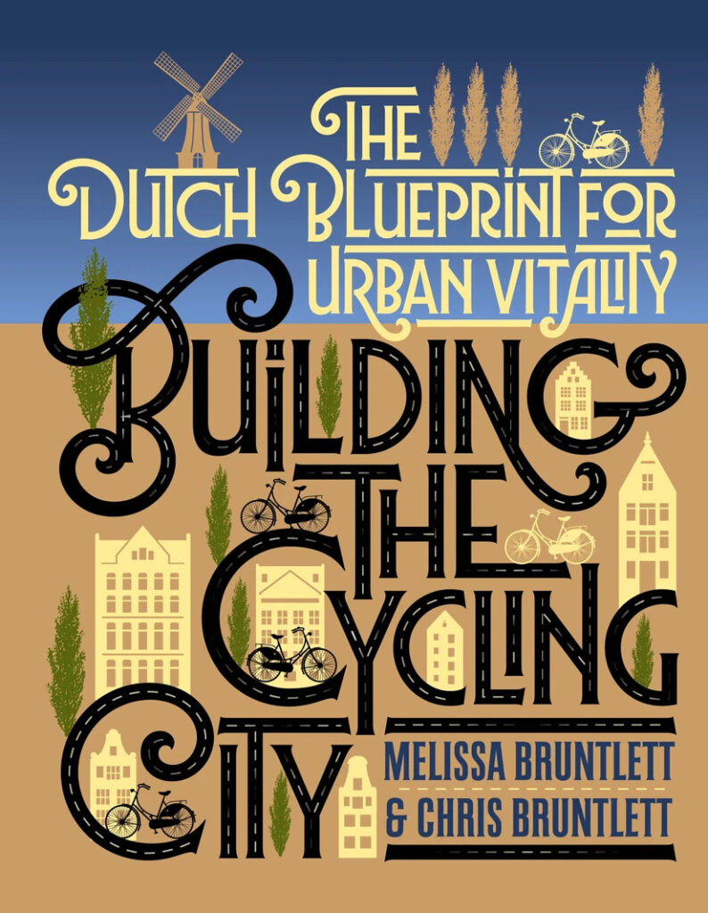 Building the Cycling City Cover in blue and brown