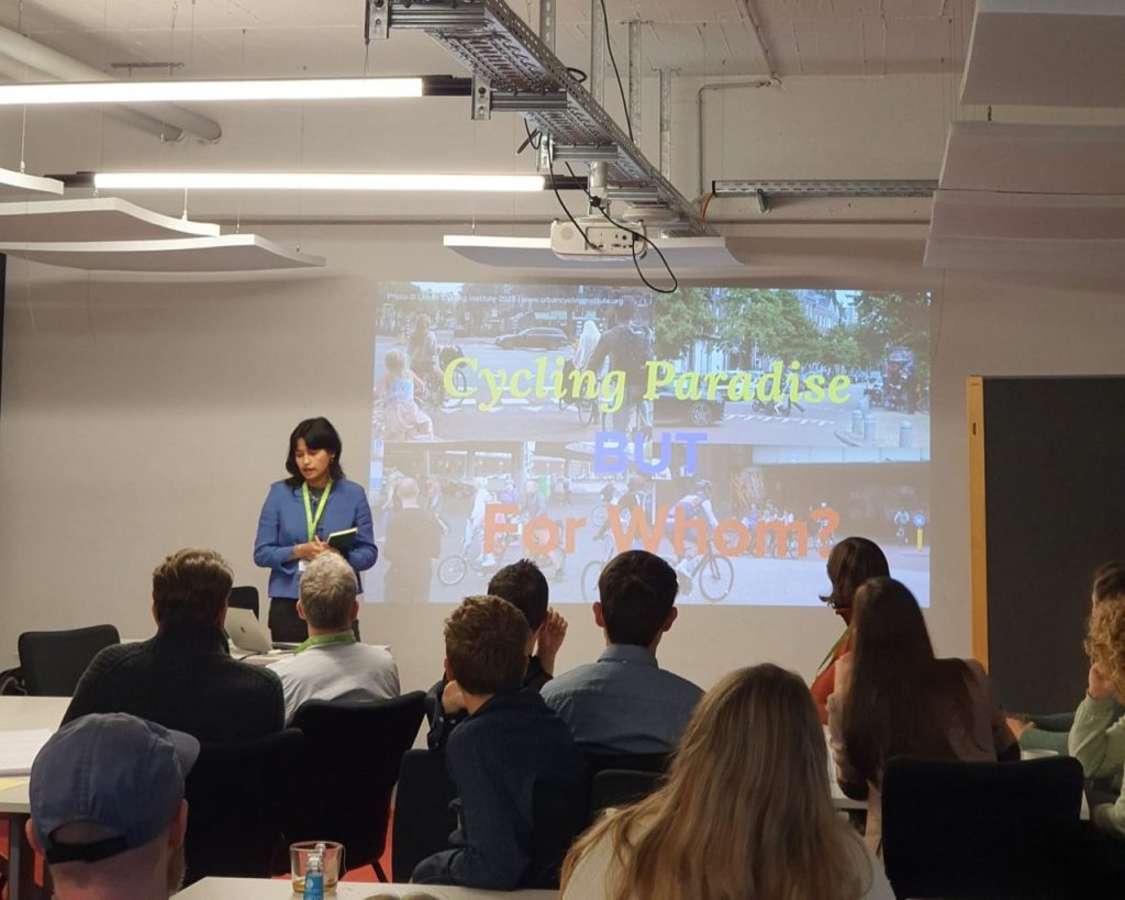 Barbara-presenting at the cycling research board